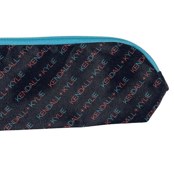 Kendall and Kylie Pouch Cosmetic Case Makeup Bag Pencil Holder Logo Black Print - Picture 3 of 9